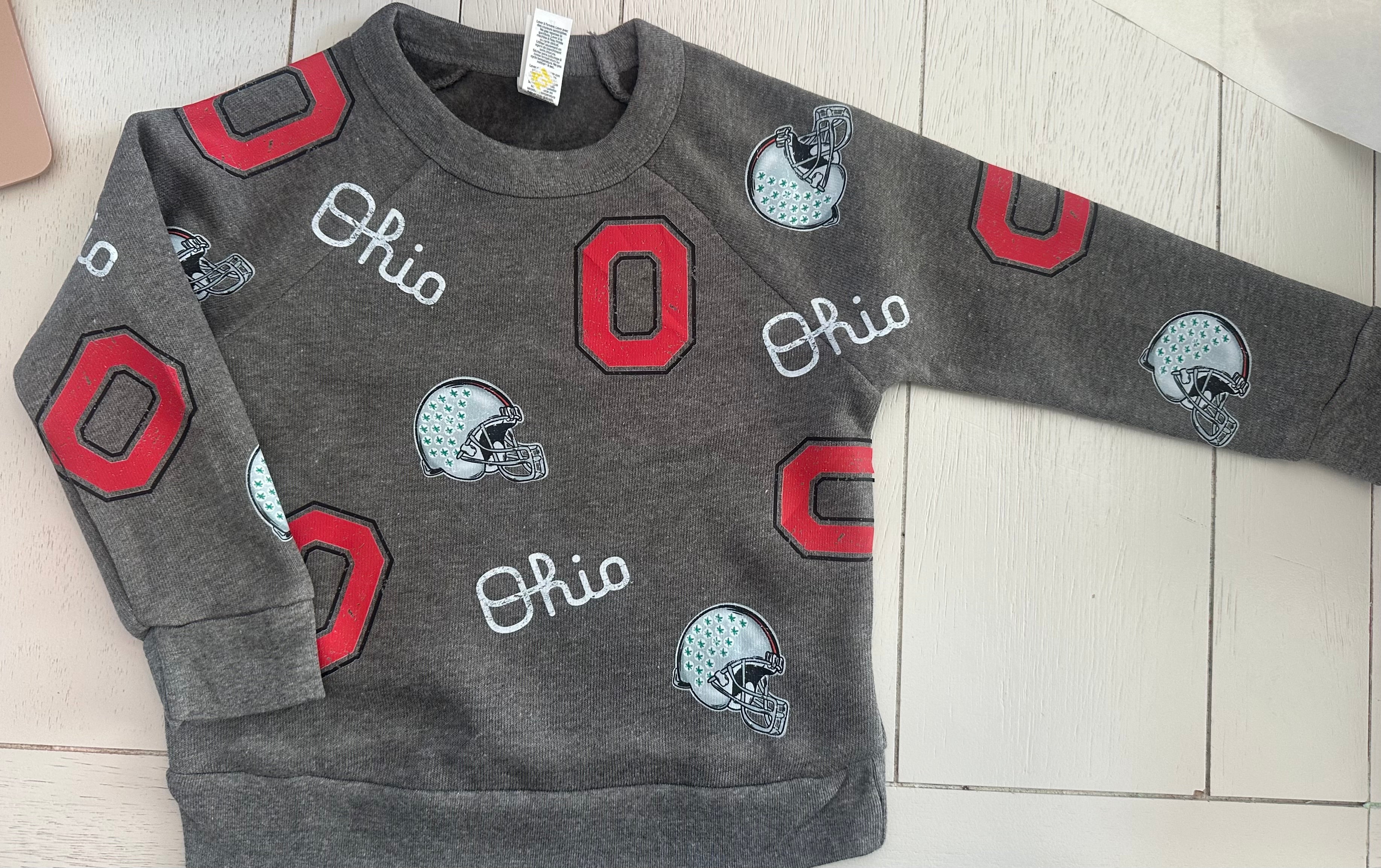 Custom Distressed All Over Crewneck Sweatshirt - Your School, Your Mascot