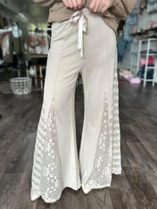 Boho Breeze Lace Wide Leg Pants - PREORDER