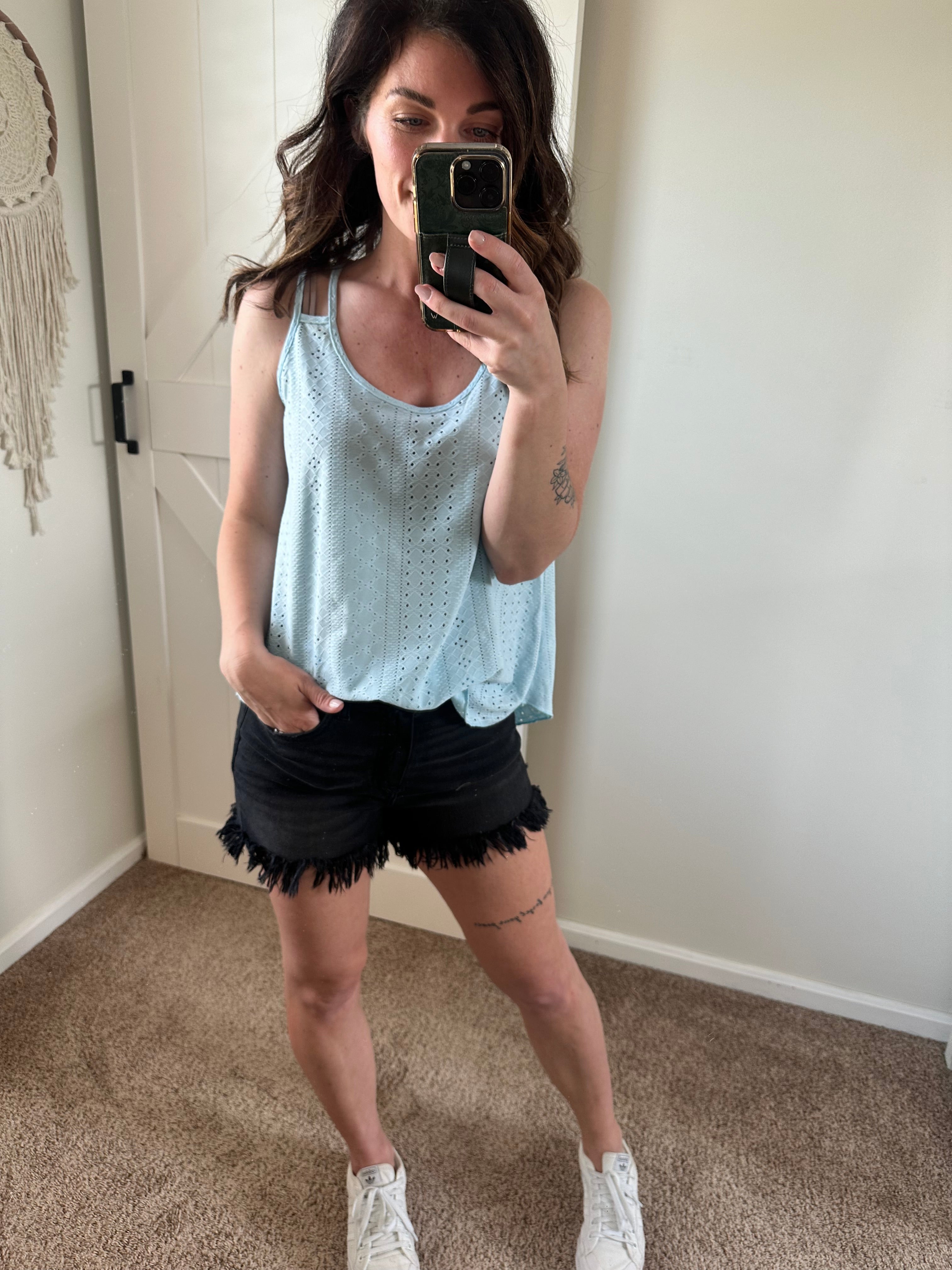 Sunny Days Eyelet Tank - PREORDER