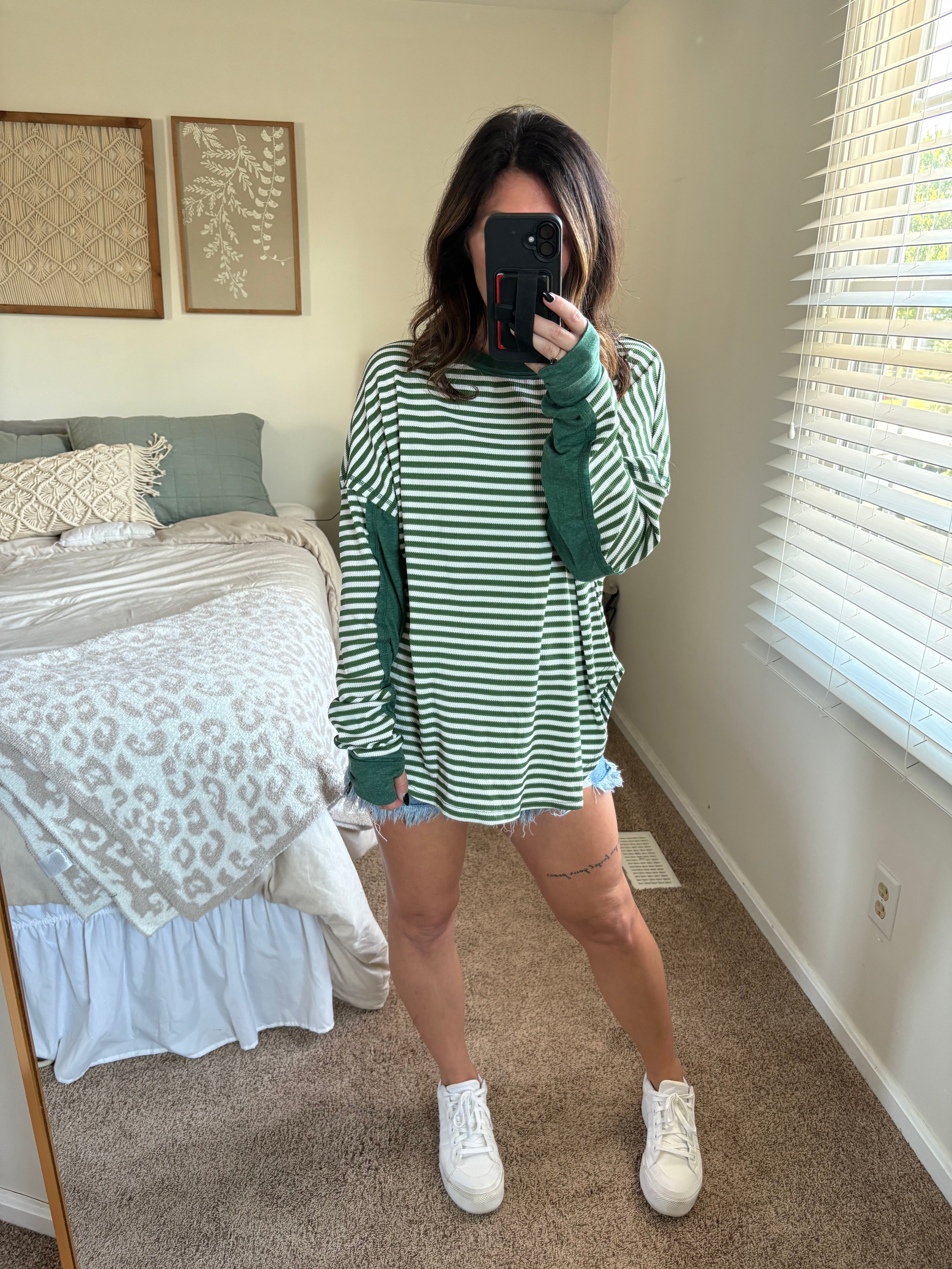 Stripe & Chill Thumbhole Top PREORDER
