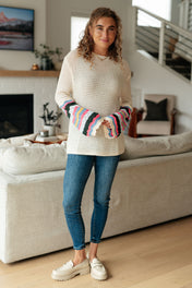 End of the Story Striped Sleeve Sweater