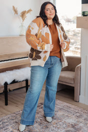 Lotta Love Knitted Sweater Top in Rust