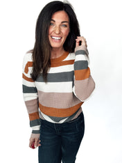 Striped Chic Sweater - PREORDER