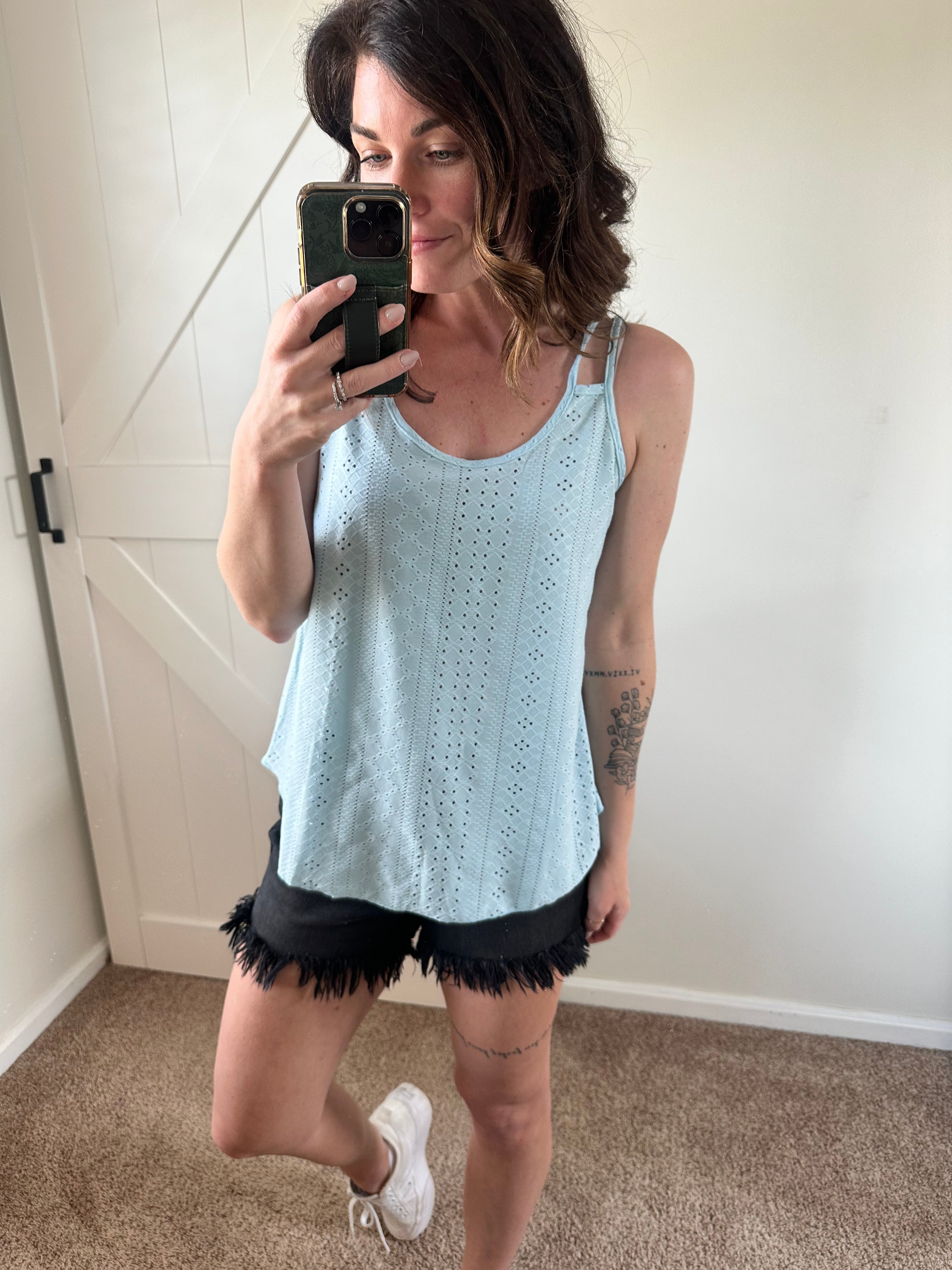 Sunny Days Eyelet Tank - PREORDER