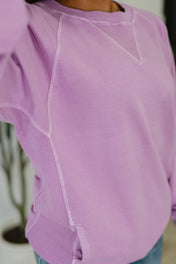 For the Experience Relaxed Pullover in Lavender