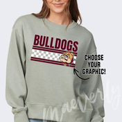 Pick Your Graphic Enza Women's Boxy Crewneck || Woodland Elementary Fundraiser