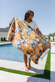 Luxury Beach Towel in Bird Of Paradise