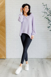 Good Things Are Coming V-Neck Top in Lavender