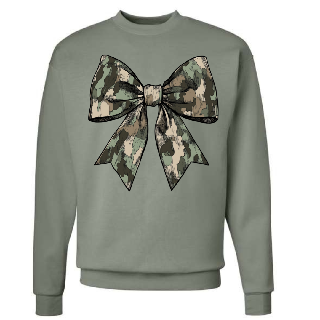 Camo Bow Tee/Crewneck Sweatshirt