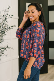 Hitherto Unknown Floral Babydoll Blouse