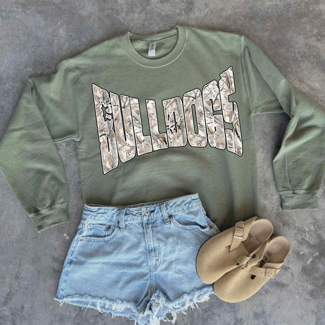 Stow Bulldogs Camo Name Tee/Crewneck