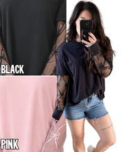 Bow & Lace Layered Sleeve Top PREORDER