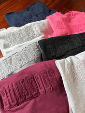 Custom Appliqué Embroidered Sweatshirt PREORDER