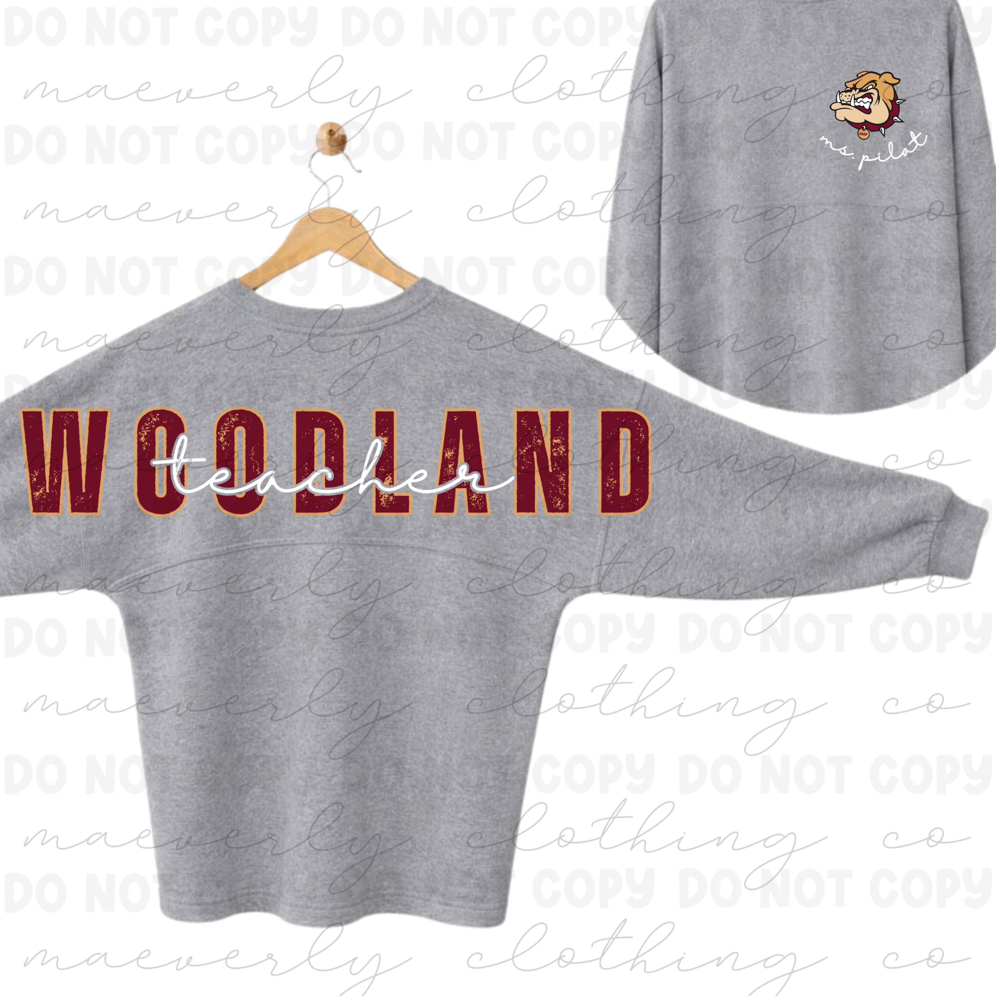Woodland Custom Back Crewneck/Spirit Jersey Preorder