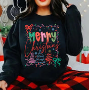 Neon Merry Christmas Tee/Crewneck