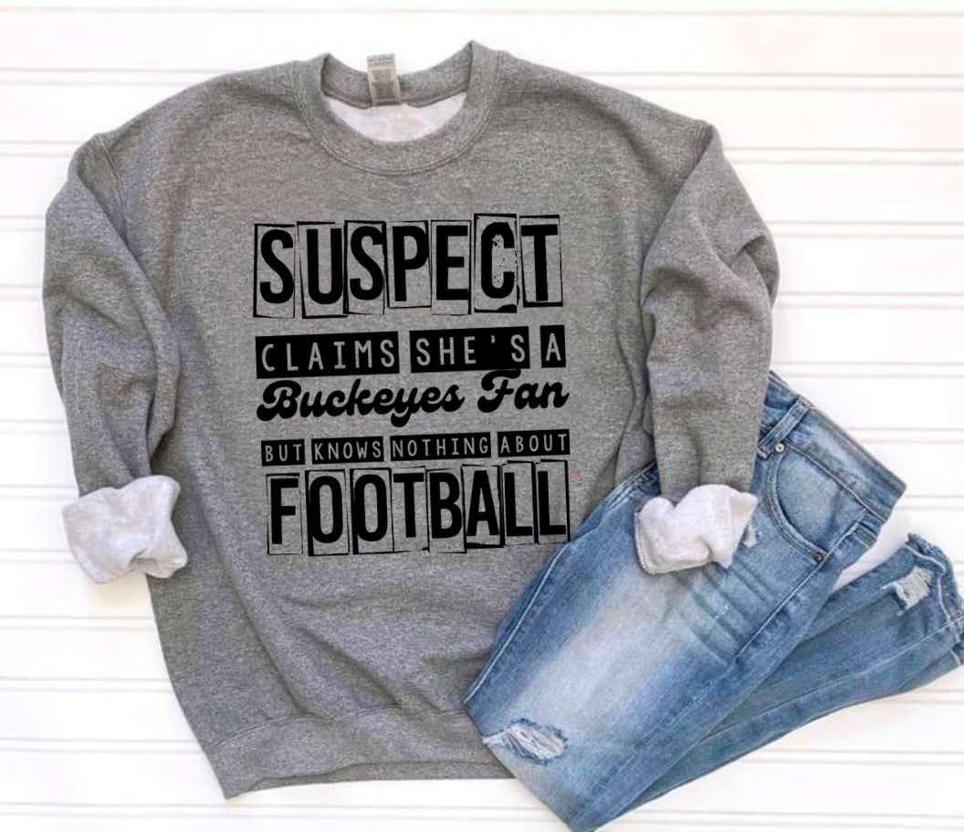 Buckeyes Fan Suspect Tee/Crewneck Sweatshirt