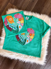 Floral Heart Tee/Crewneck