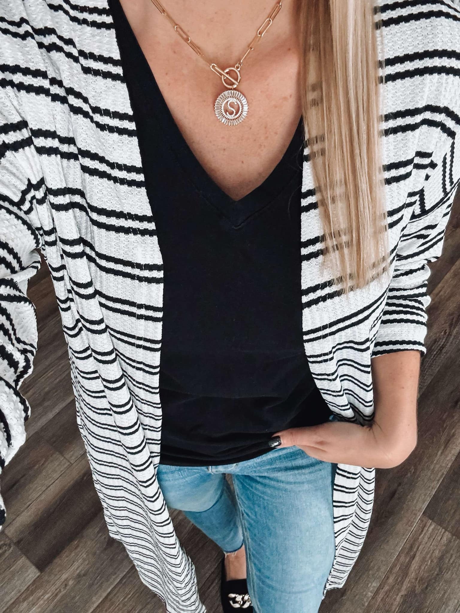 Classic Charm Striped Cardigan - PREORDER