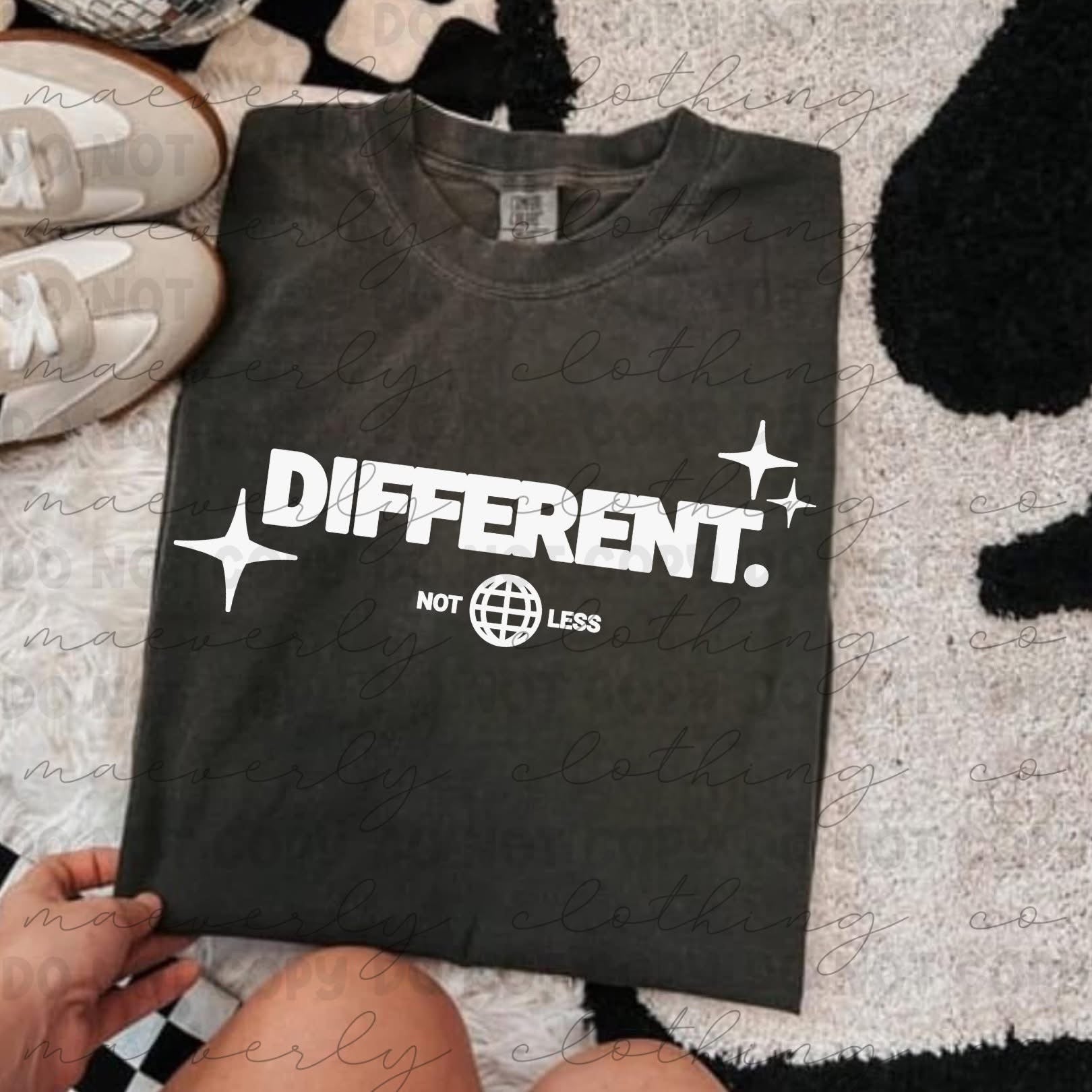 Different. Not Less. Graphic