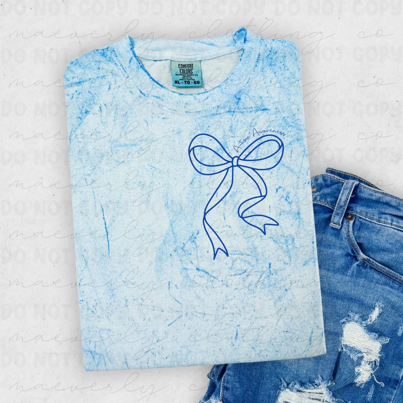 Autism Awareness Bow Graphic