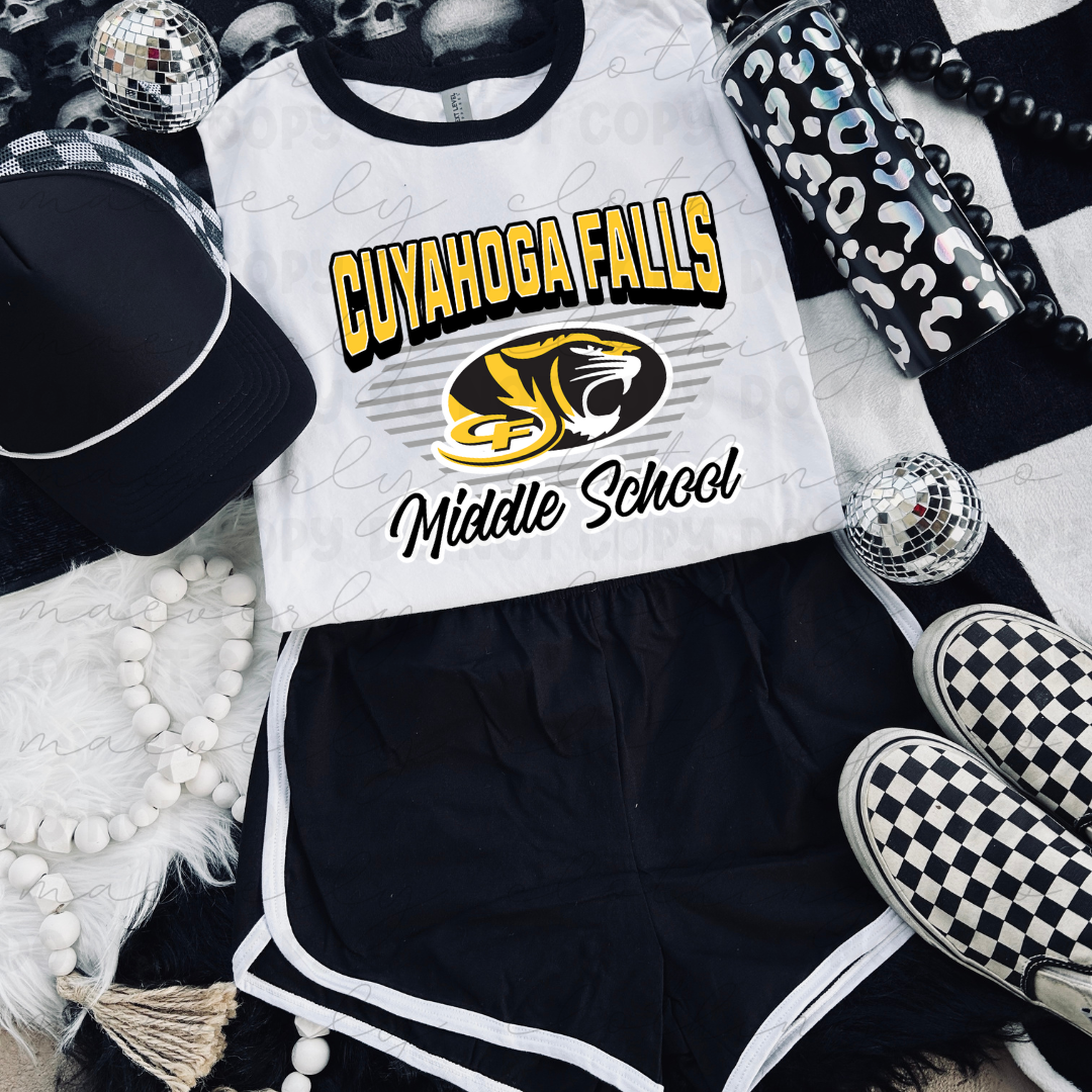 CF Middle School Varsity Lines Tee/Crewneck