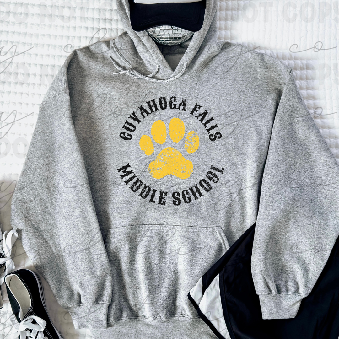 CF Middle School Paw Tee/Crewneck