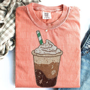 Faux Yarn Coffee Tee/Crewneck