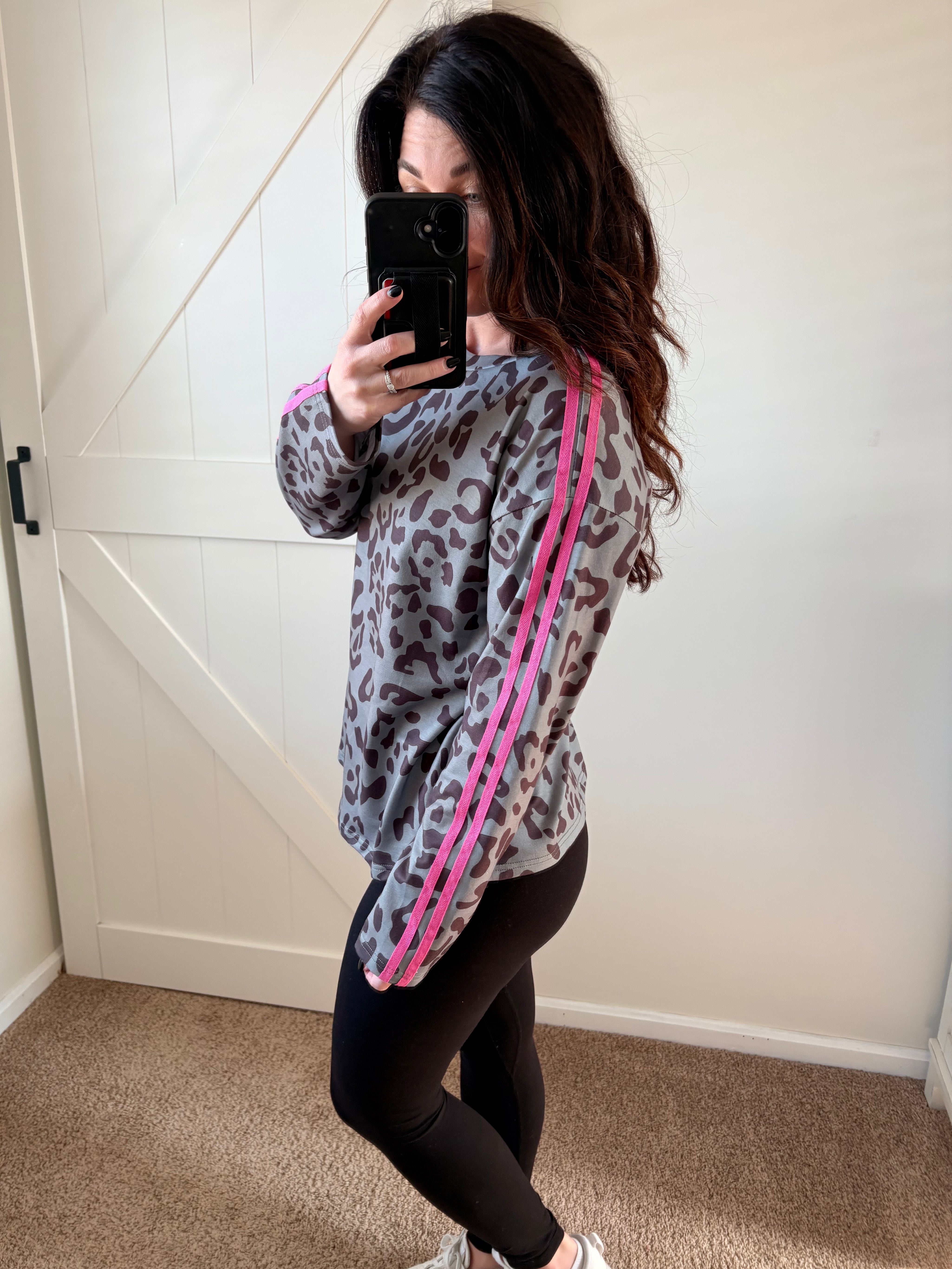 Wild Side Stripe Leopard Top PREORDER