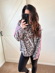 Wild Side Stripe Leopard Top PREORDER