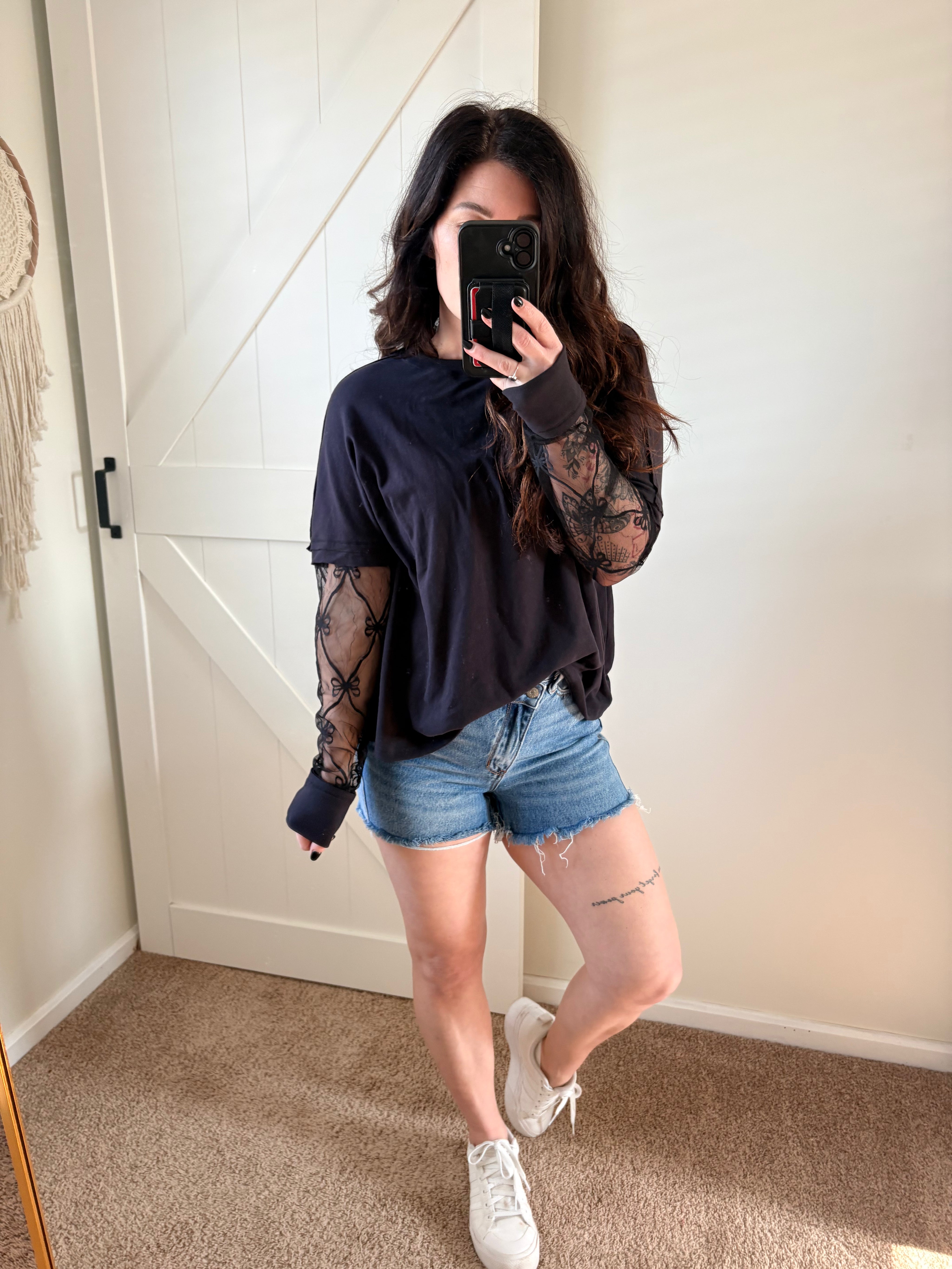 Bow & Lace Layered Sleeve Top PREORDER