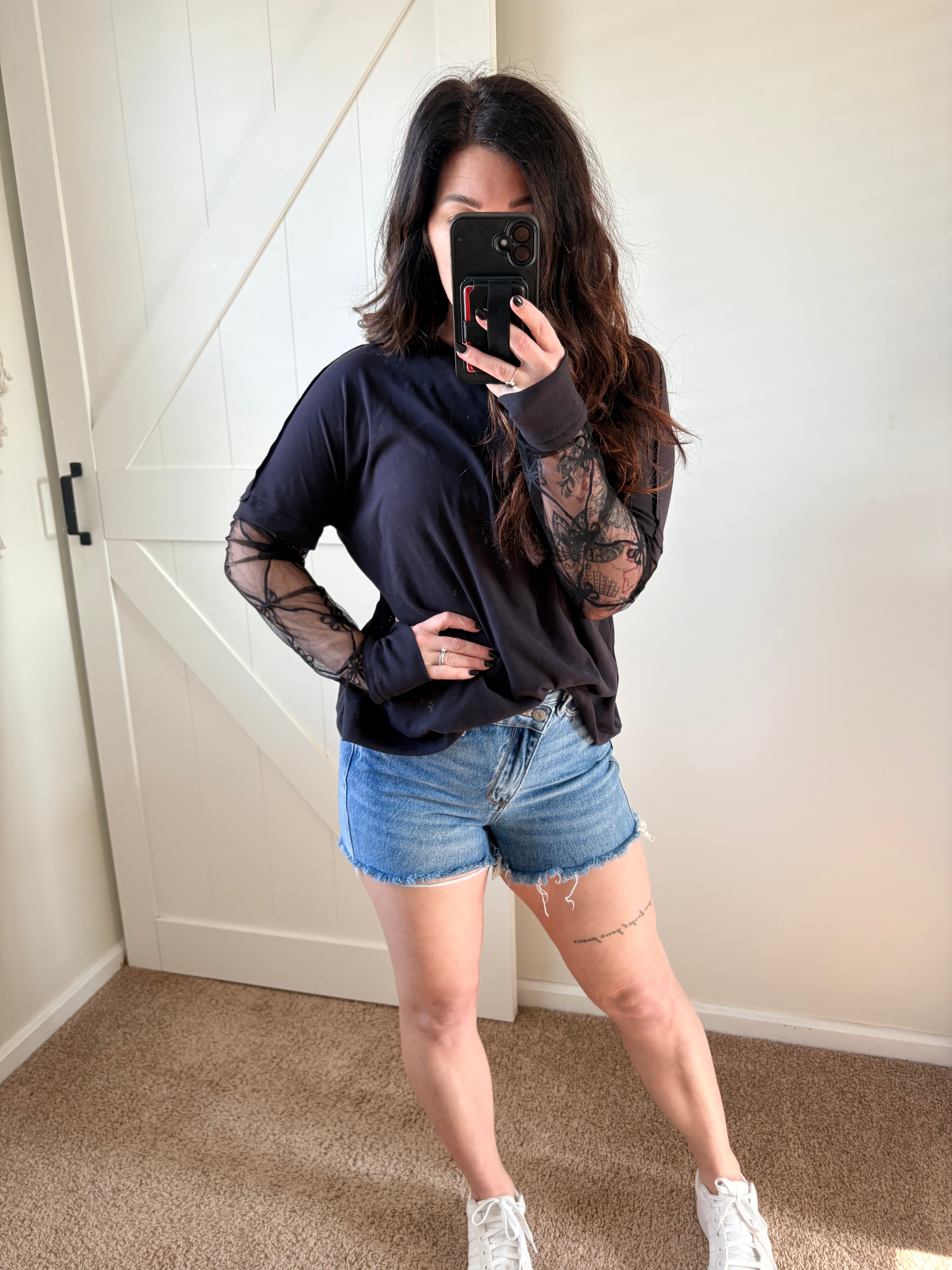 Bow & Lace Layered Sleeve Top PREORDER