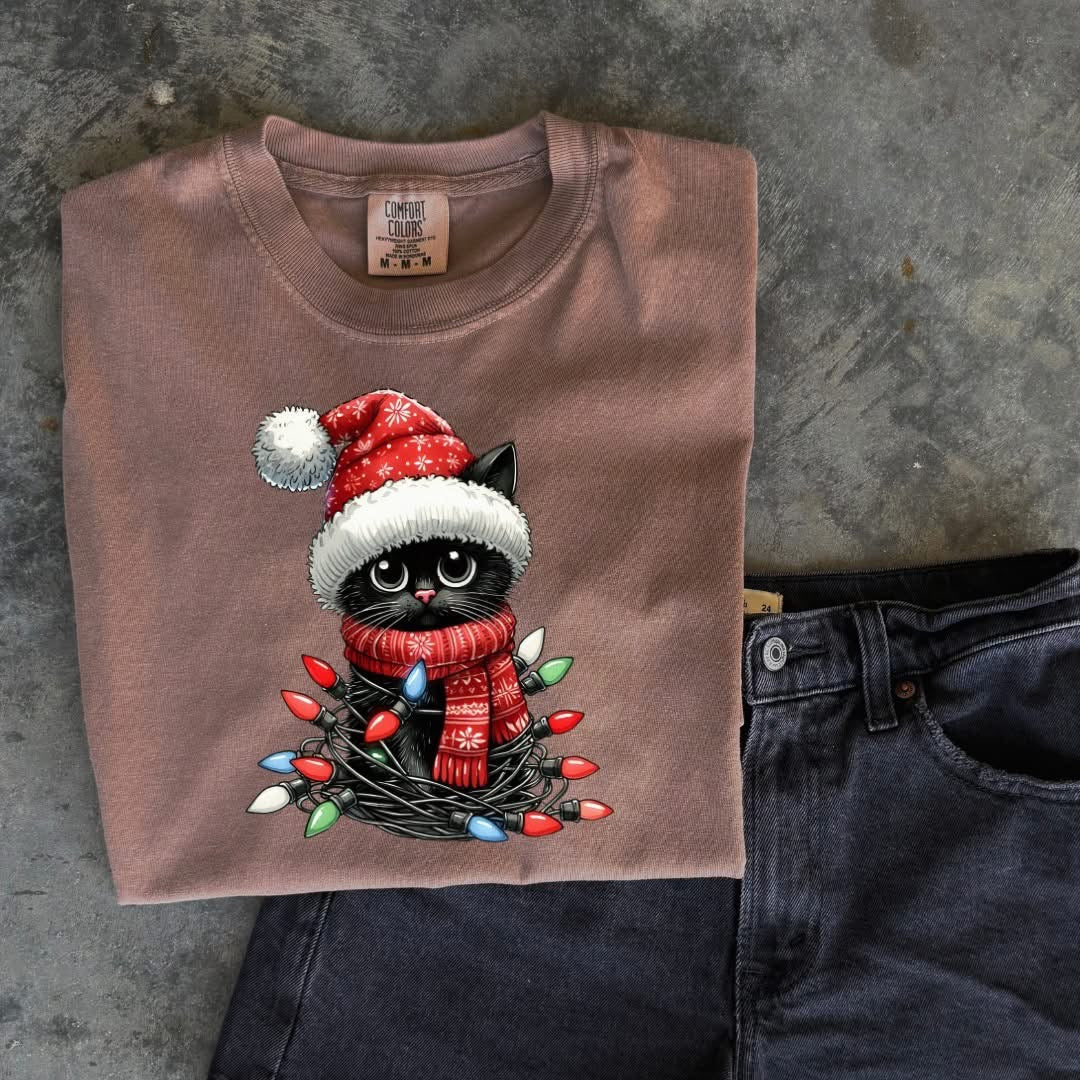 Cutie Santa Claws Tee/Crewneck
