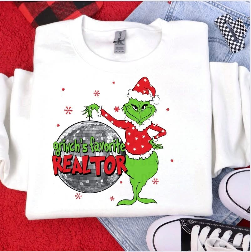 Grinch's Favorite Realtor Tee/Crewneck