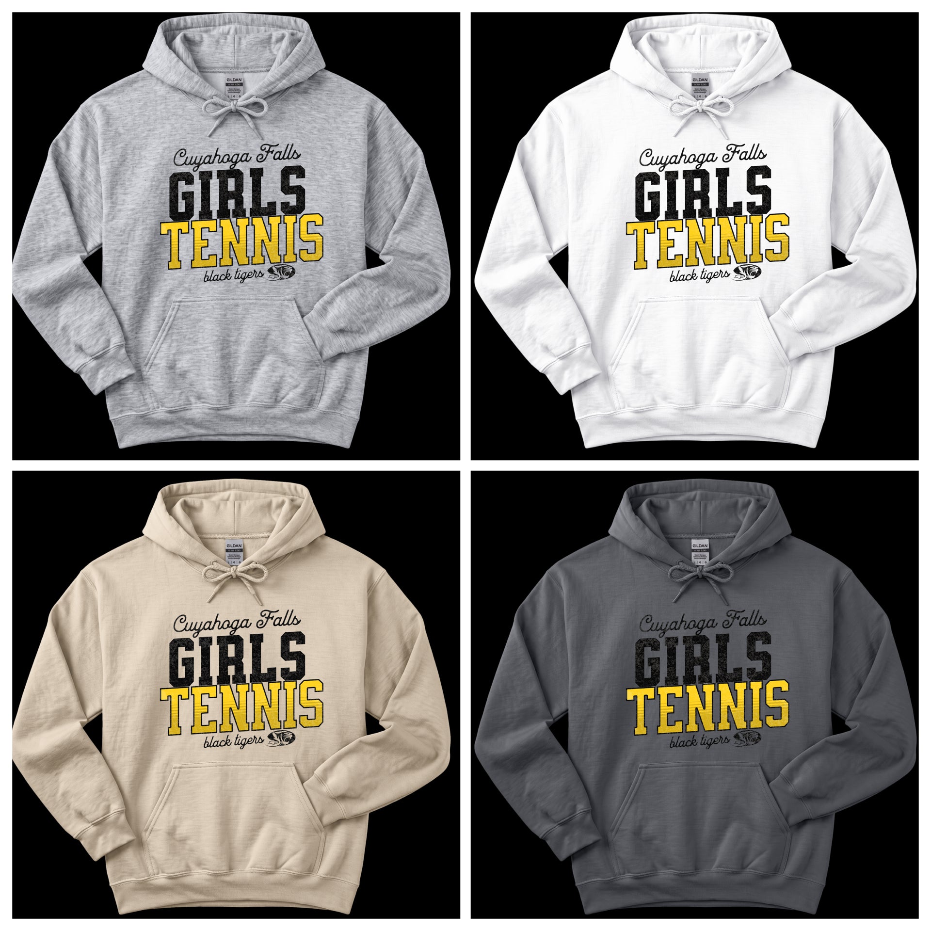 Cuyahoga Falls Girls Tennis Block Letter Design
