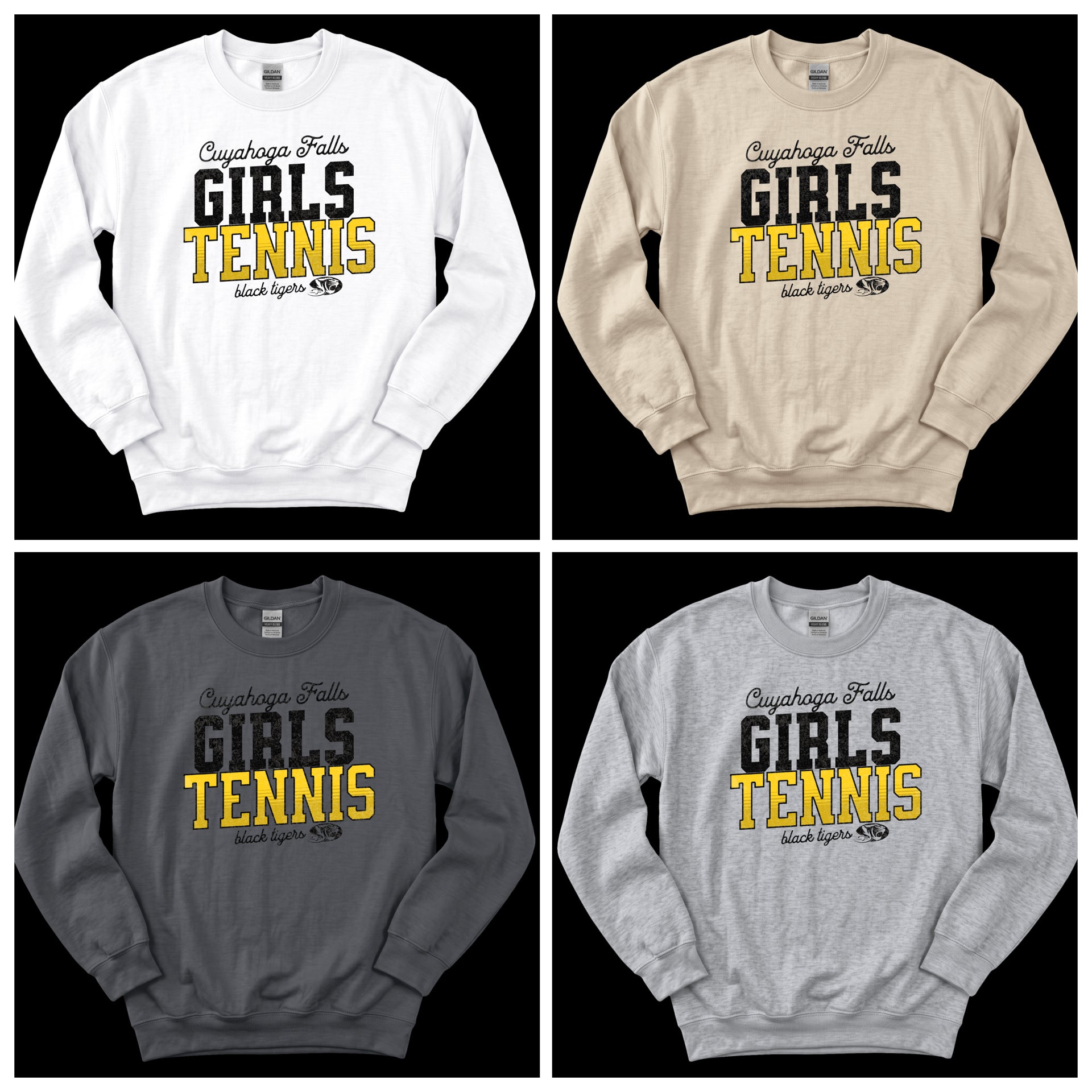 Cuyahoga Falls Girls Tennis Block Letter Design