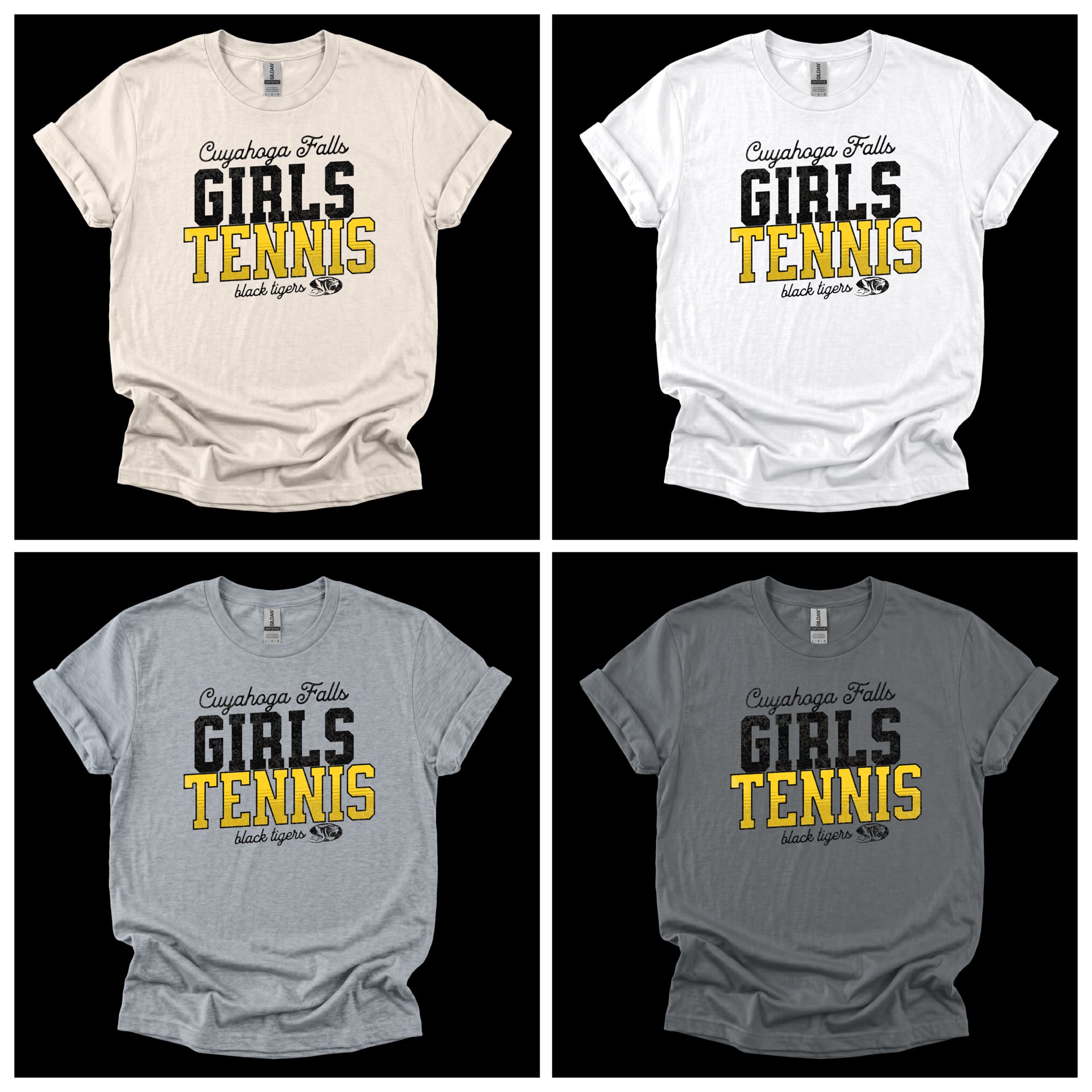 Cuyahoga Falls Girls Tennis Block Letter Design