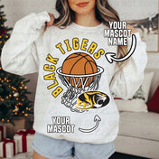 Your School/Mascot Bold Basketball Tee/Crewneck