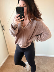 Golden Hour Button Knit Top PREORDER