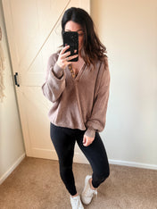 Golden Hour Button Knit Top PREORDER