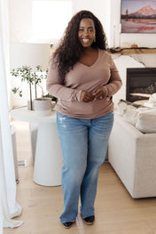 Indeed You Do Long Sleeve V-Neck Top