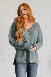 Lakeside View Drop Shoulder Sweater in Sage