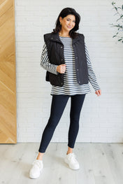 Layering Queen Quilted Puffer Vest in Black