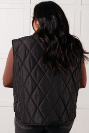 Layering Queen Quilted Puffer Vest in Black