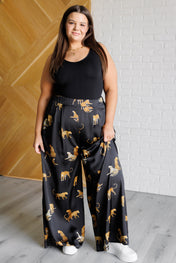 Legendary in Leopard Satin Wide Leg Pants