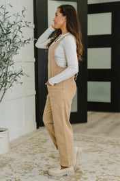 Little Miss Picnic V-Neck Jumpsuit in Brush