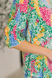 Lizzy Smock Top in Light Multi Painted