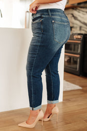 London Midrise Cuffed Boyfriend Jeans