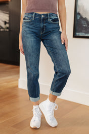 London Midrise Cuffed Boyfriend Jeans