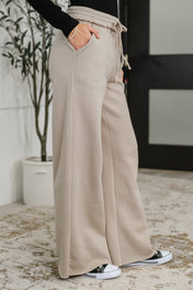 Lounge Line Wide Leg Sweats in Ash Mocha