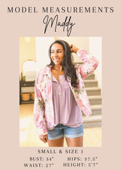 Not So Serious Floral Blouse in Pink